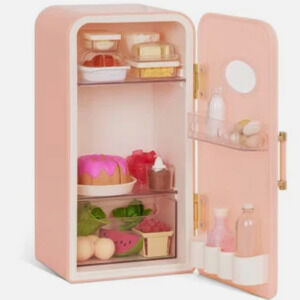 Our Generation Perfectly Fresh 33 Pc Mini Fridge & Play Food Accessory Set NWT